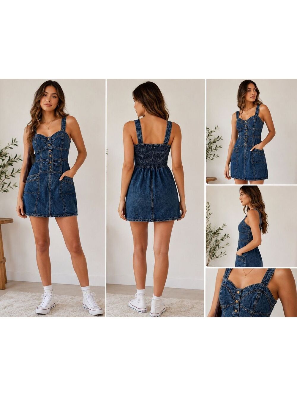 217. Japna•Y2K Denim Mini Dress•MEDIUM